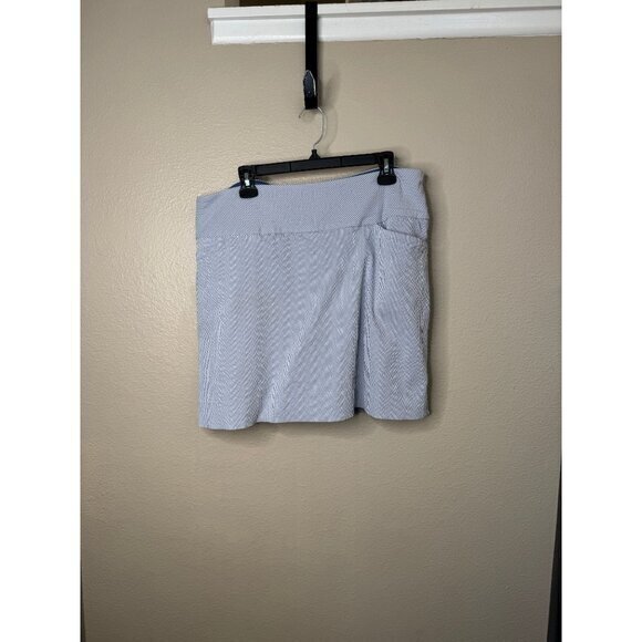 S.C. & Co Women's Blue Skorts size x-Large skirt shorts striped pull on rayon - Picture 1 of 10